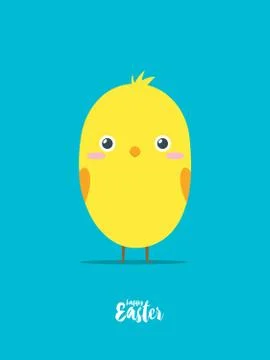 The Yellow Chick - Happy Easter Stock Illustration