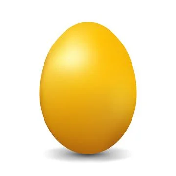 Yellow chicken egg for easter Realistic and volumetric egg Stock Illustration