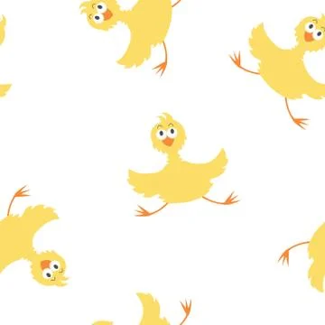 Yellow chicken pattern Stock Illustration