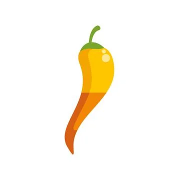 Yellow chili pepper vector illustration representing spicy food Stock Illustration