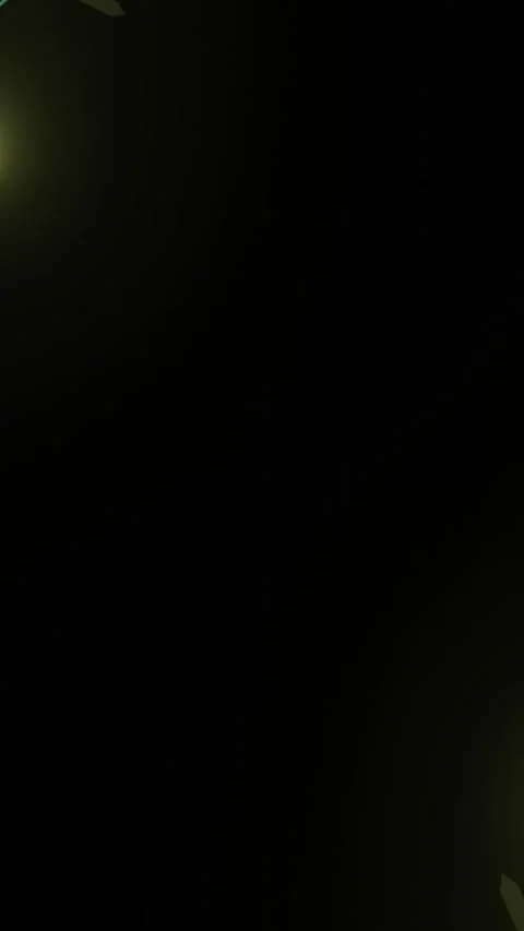 Yellow christmas string lights flashing on black background, copy space Stock Footage 343609769