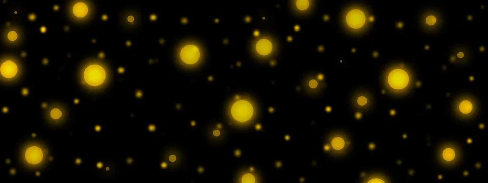 Yellow circle on black background Stock Illustration