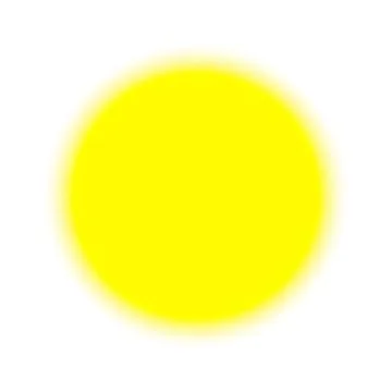 Yellow circle blurred sun design vector illustration Illustrazione stock
