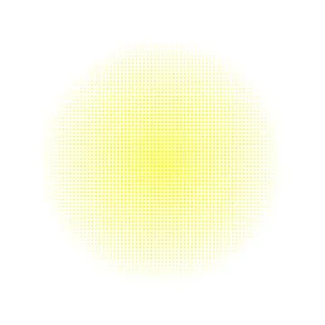 Yellow circle consisting of small circles. Illustrazione stock