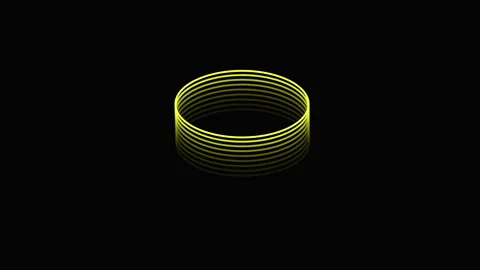 Yellow Circle, echo rings seamless loop motion graphics. Stockbeeldmateriaal 298296041