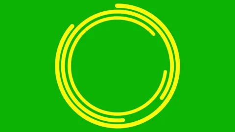Yellow circle frame 2 green Stock Footage 249892373