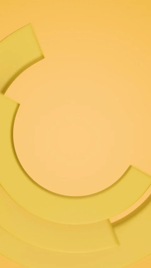 Yellow circle frame background Video stock 303341629