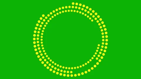 Yellow circle frame point green Video stock 260088089
