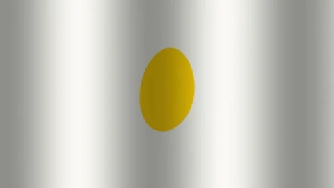 Yellow circle on a gray background with smooth fabric Stock Footage 338226423
