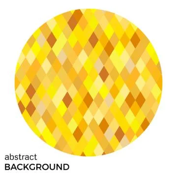 Yellow circle of rhombuses isolated on white background Stock Illustration