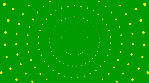 Yellow circles dots green Video stock 225646588