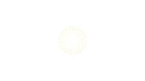 Yellow circles dots white Video stock 225635227