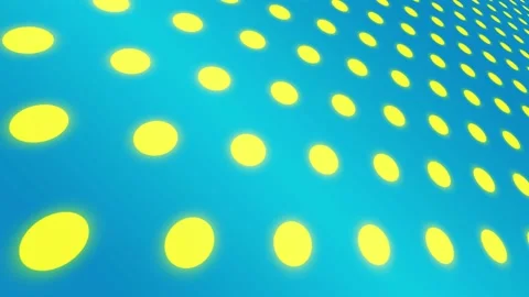 Yellow circles pattern motion perspective background Stock Footage 134645552