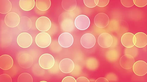 Yellow Circles On Red Background. Seamless loop. Stock Footage 64931365