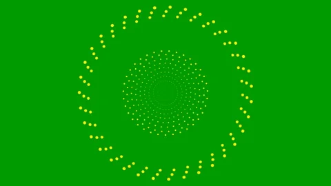 Yellow circles spin 2 green Stock Footage 233269306