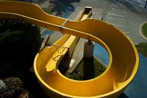 Yellow circular slide Stock Photos
