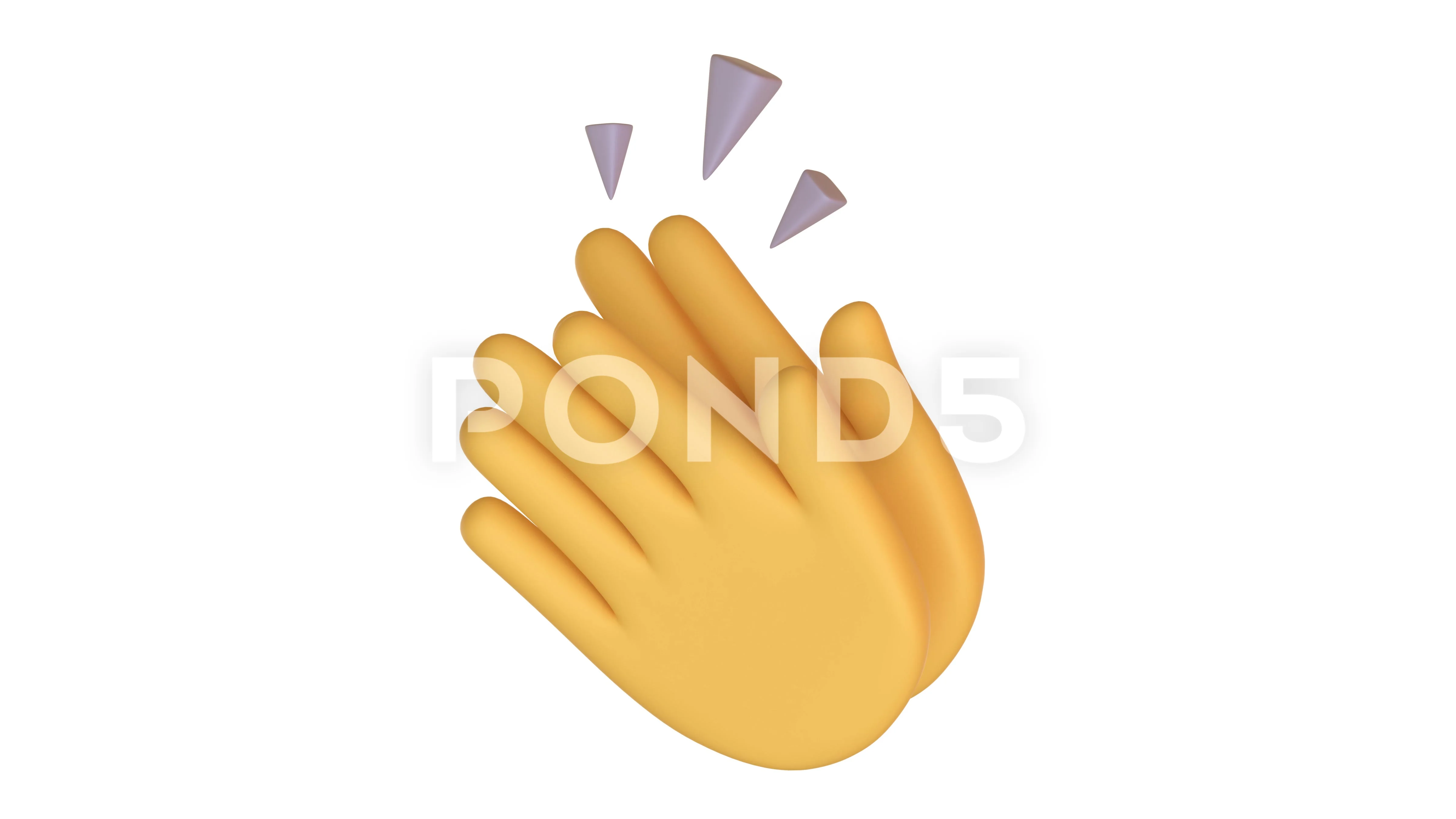 Yellow Clapping hands animation. Applaus... | Stock Video | Pond5