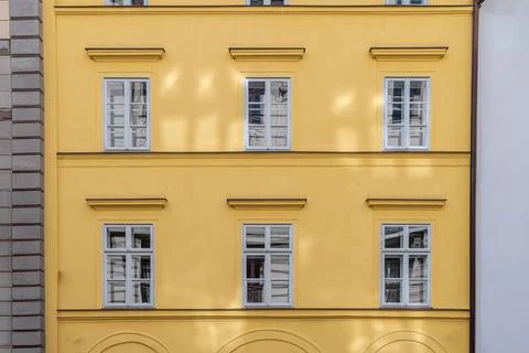 Yellow Classic Facade Foto stock