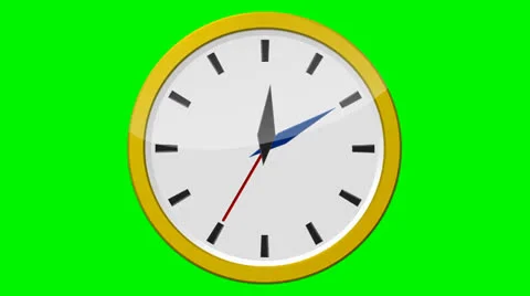 Yellow Clock - 12 Hours Vídeo Stock 23935786