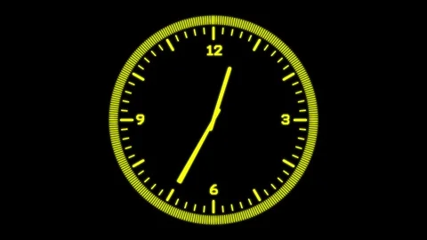 Yellow Clock Stock Footage 121107172