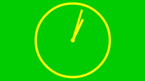 Yellow clock green Stock Footage 165363480