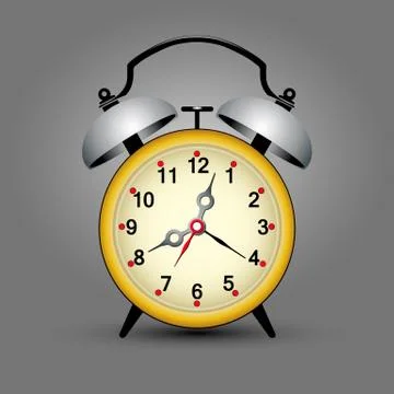 Yellow clock Stock Illustration