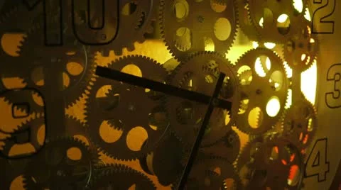 Yellow Clock Timelapse Stock Footage 12607669