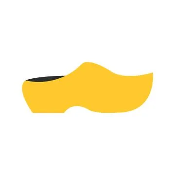 Yellow clog on white Stock Illustration