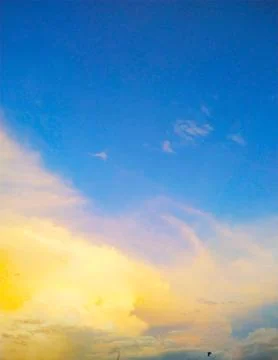 Yellow cloud sky Stock Photos