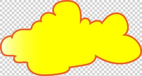 Yellow clouds vector in an isolated no back ground 스톡 일러스트