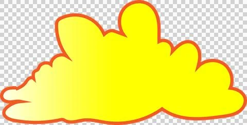 Yellow clouds vector in an isolated no back ground Stock Illustration