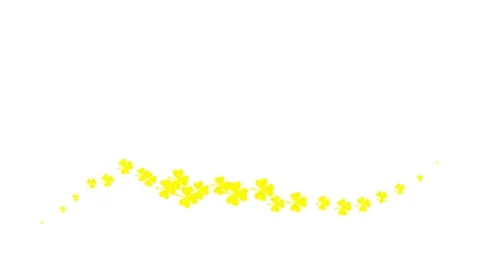 Yellow clover wave white Stock Footage 250167075