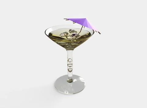 Yellow Cocktail Stock Illustration