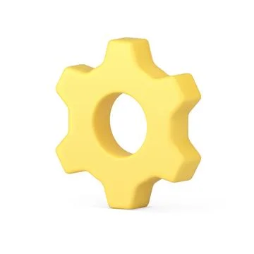 Yellow cogwheel software development workflow setting rotation mechanism gear Stock Illustration
