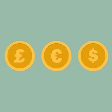 Yellow Coin Stock Illustration