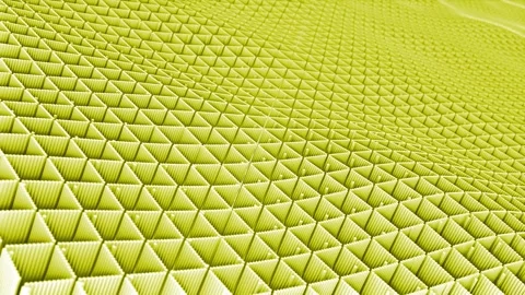Yellow color 3d cube forming wave pattern simple and classy background Stock Footage 296089304