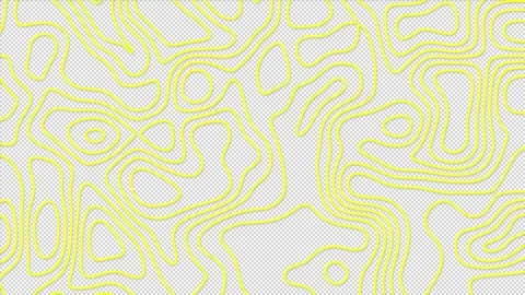 Yellow color abstract pattern with animation of morphing line as topographic map Stock Footage 243416124