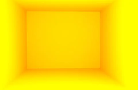 Yellow color empty room Stock Illustration