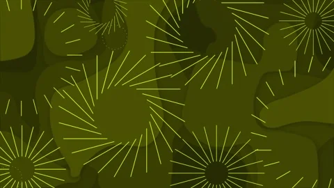 Yellow color exploding circles over paper cut background Stock Footage 245420517