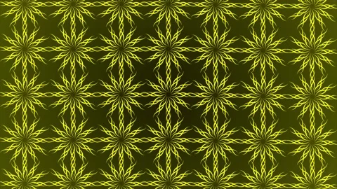 Yellow color flower shape object rotating and creating hypnotic effect Stock-Footage 233554518