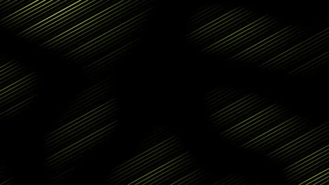 Yellow color parallel lines pattern flowing over black background Stock Footage 307517000