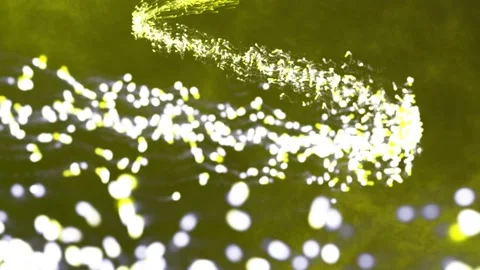 Yellow color particles Moving in zig zag way background Video stock 226499614