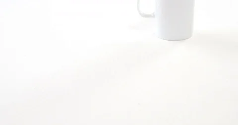 Yellow color pencils kept in mug Stock Footage