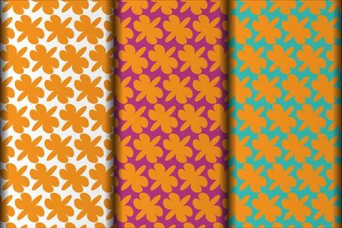 Yellow color vector eps seamless pattern design element. Stock Illustration