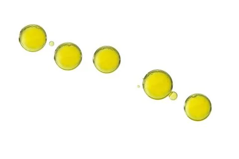 Yellow colored bubbles Stock Photos