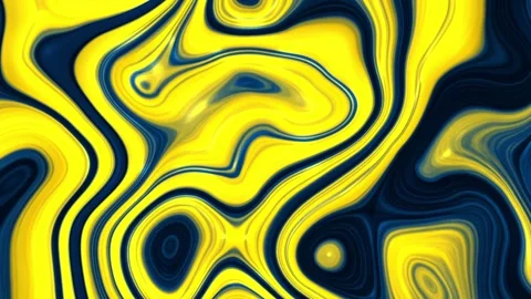 Yellow colored liquid paint mixture boiling in a mixer motion background Stock Footage 281995609