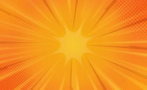 Yellow Comic Background for Additional Design Stock Illustration