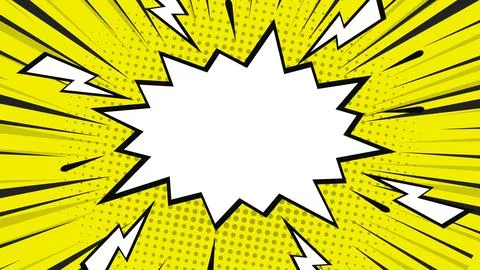 Yellow comic blast background Stock Illustration