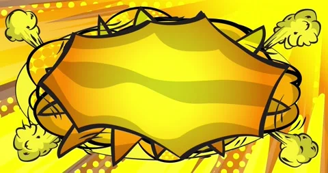 Yellow Comic Book Speech Bubble Background Stock Footage 168850791