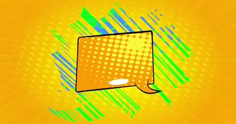 Yellow Comic Book Speech Bubble Stock Footage 169377103